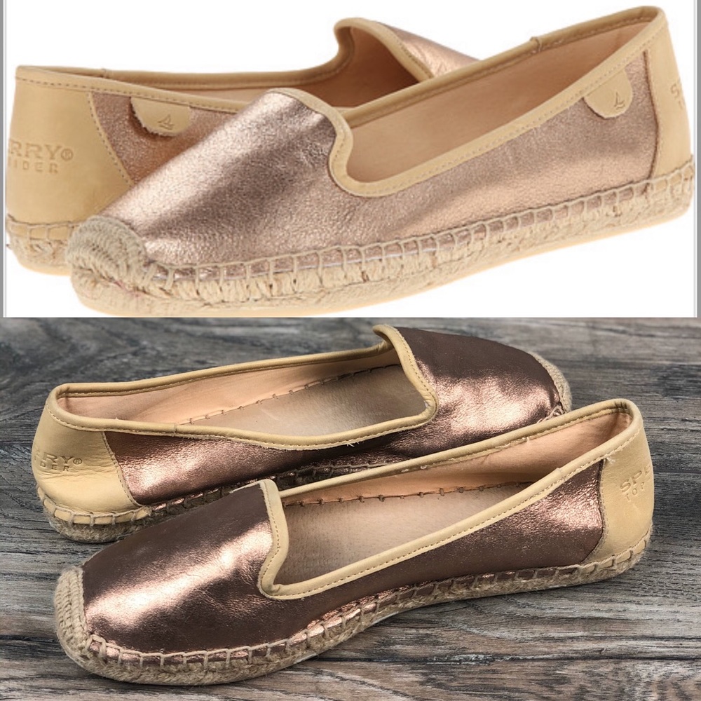 SPERRY Coco rose gold metallic espadrilles